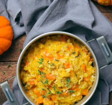 Pumpkin and mushroom risotto Magimix.